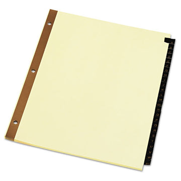 Universal® Deluxe Preprinted Simulated Leather Tab Dividers With Gold Printing, 25-tab, A To Z, 11 X 8.5, Buff, 1 Set freeshipping - TVN Wholesale